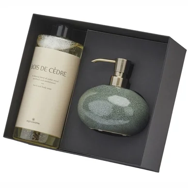 Coffret Cadeau Aquanova Ugo Forest Zeepdispenser + Bois de Cendre Refill Petit Prix
