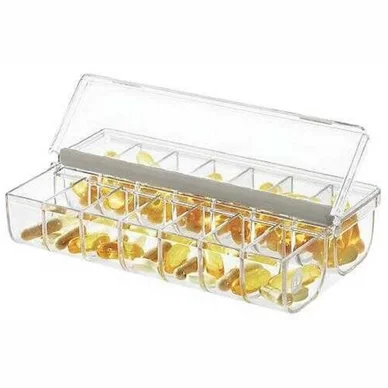 Promotion Boite Medicale Journalière iDesign The Home Edit Transparent (9,5 x 16,5 cm)