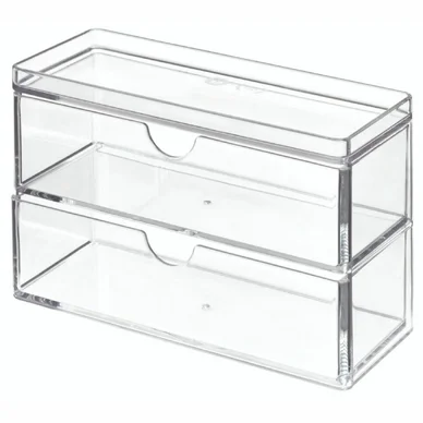 Dernière Chance Mini Organisateur avec 2 Tiroirs iDesign The Home Edit Transparent (7,6 x 17,8 cm)