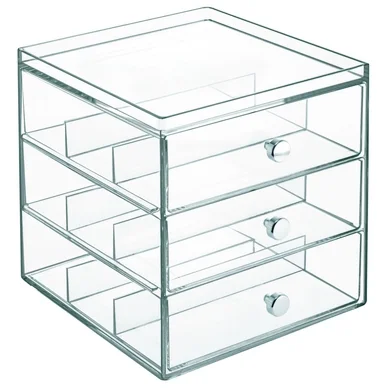 Solde Organisateur iDesign Drawers pour Maquillage Transparent (16,5 x 17,7 x 10 cm)