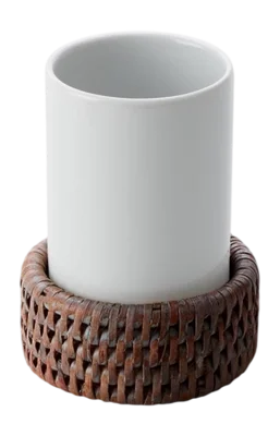 Porte-Brosse à Dents Decor Walther Basket SMB Rattan Foncé Nouvelle Collection