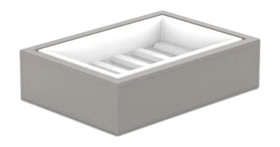 Solde Porte-Savon Decor Walther Brownie STS Taupe Porcelaine Blanc
