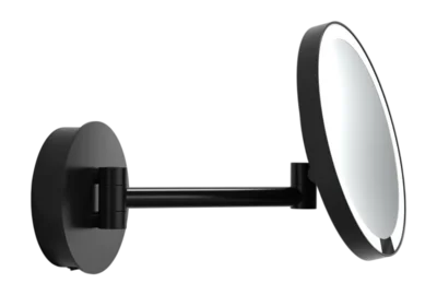 Retour Gratuit Miroir à Maquillage Decor Walther Just Look Plus WD LED Mural Mat Noir (grossissement x 7)