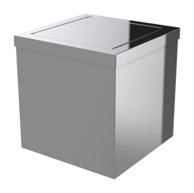 Corbeille à Papier Decor Walther DW 114 avec Couvercle en Acier Inox Promotion Saisonnière