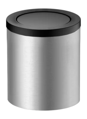 Marque Corbeille à Papier Decor Walther Mikado DW 1240 avec Couvercle Acier Inox matte Black