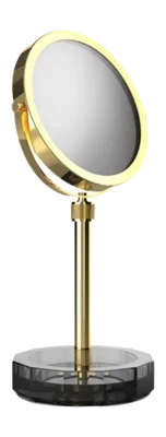 Miroir à Maquillage Decor Walther Kristall KSA Coupelle Or 24 Carats (4x + 1x Grossissement) Commander Vite