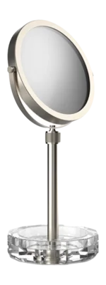 Solde Miroir à Maquillage Decor Walther Kristall KSA Coupelle Satiné Nickel (Grossissement 4x + 1x)