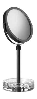 Miroir à Maquillage Decor Walther Kristall KSA-Bol Transparent Mat Black (Grossissement 4x + 1x) Commander Vite