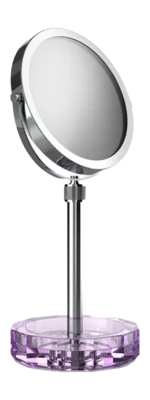 Miroir à Maquillage Decor Walther Kristall Coupelle Violet Chrome (Grossissement 4x + 1x) Prix Promo