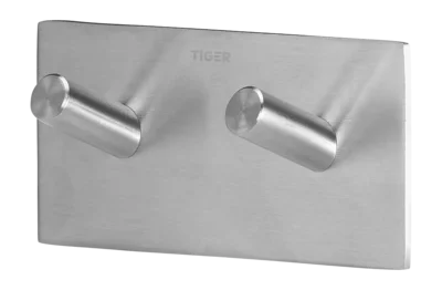 Achat Immédiat Crochet à Serviette Tiger Square Double Acier inox