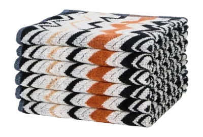 Petite Serviette Missoni Bernard Black Multicolor (Lot de 6) Dernière Chance