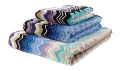 Serviette de Toilette Missoni Giacomo Turquoise Multicolor (40 x 70 cm) Petit Prix