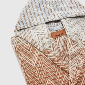 Dernière Chance Peignoir Missoni Stone Hooded Red Multicolor