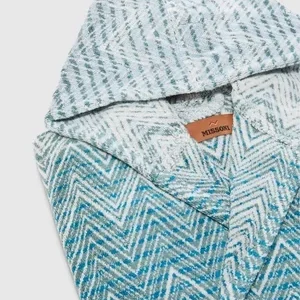 Peignoir Missoni Stone Hooded Petrol Multicolor Petit Prix