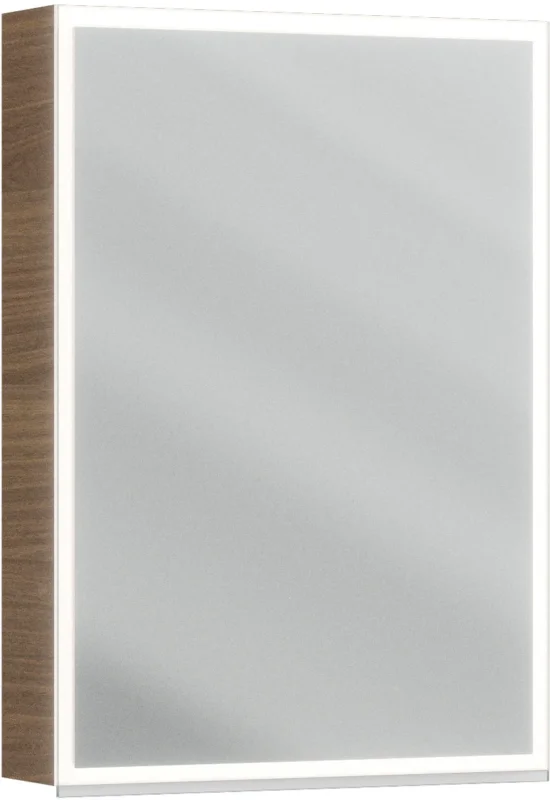 Réduction Armoire de toilette Alterna luuna LED plus avec éclairage inférieur/supérieur Planked walnut Couleur de lumière réglable en continu 2700-6500 K