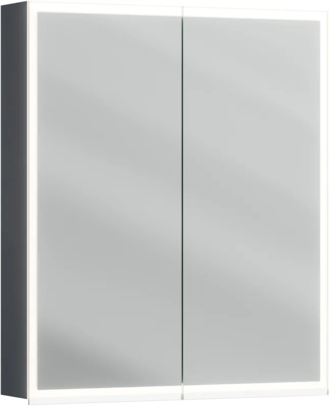 Acheter En Ligne Armoire de toilette Alterna luuna LED plus avec éclairage inférieur/supérieur Grigio bromo Couleur de lumière réglable en continu 2700-6500 K