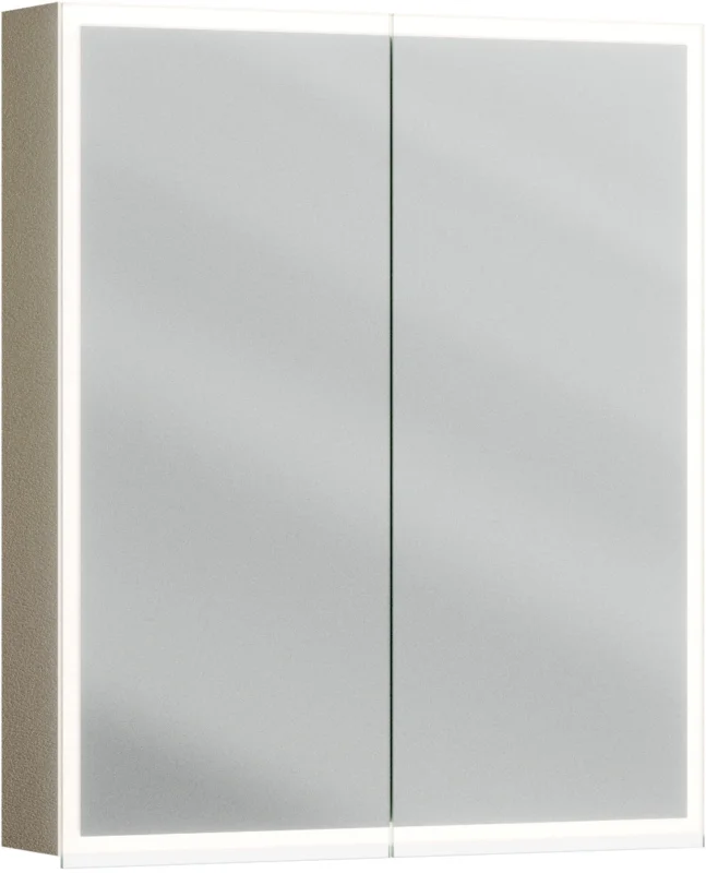 Armoire de toilette Alterna luuna LED plus avec éclairage inférieur/supérieur Leather beige Couleur de lumière réglable en continu 2700-6500 K Vente Flash