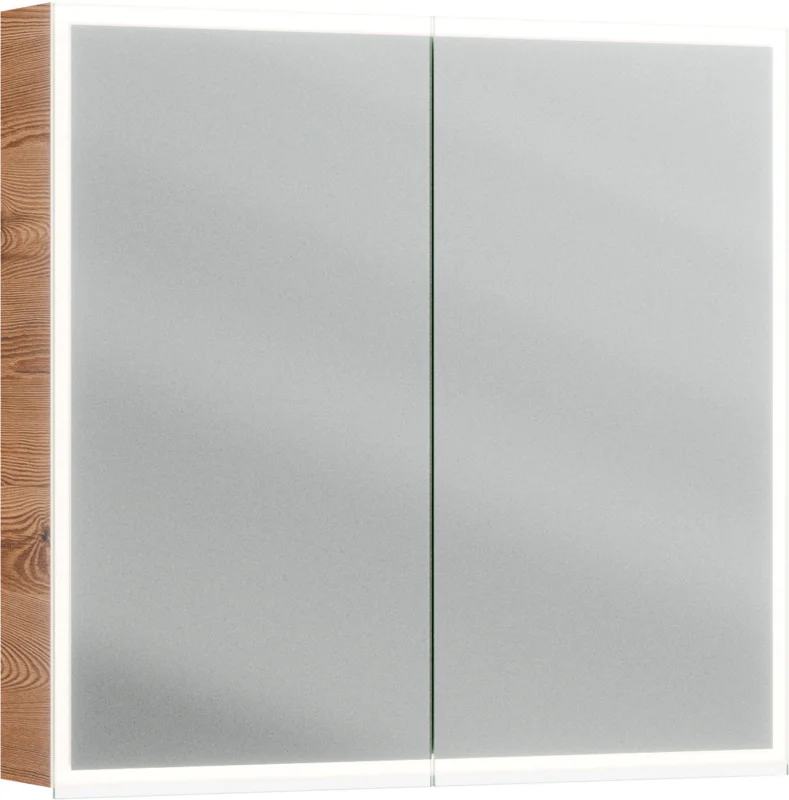 Prix Cassé Armoire de toilette Alterna luuna LED plus avec éclairage inférieur/supérieur Mélèze de montagne brun Couleur de lumière réglable en continu 2700-6500 K