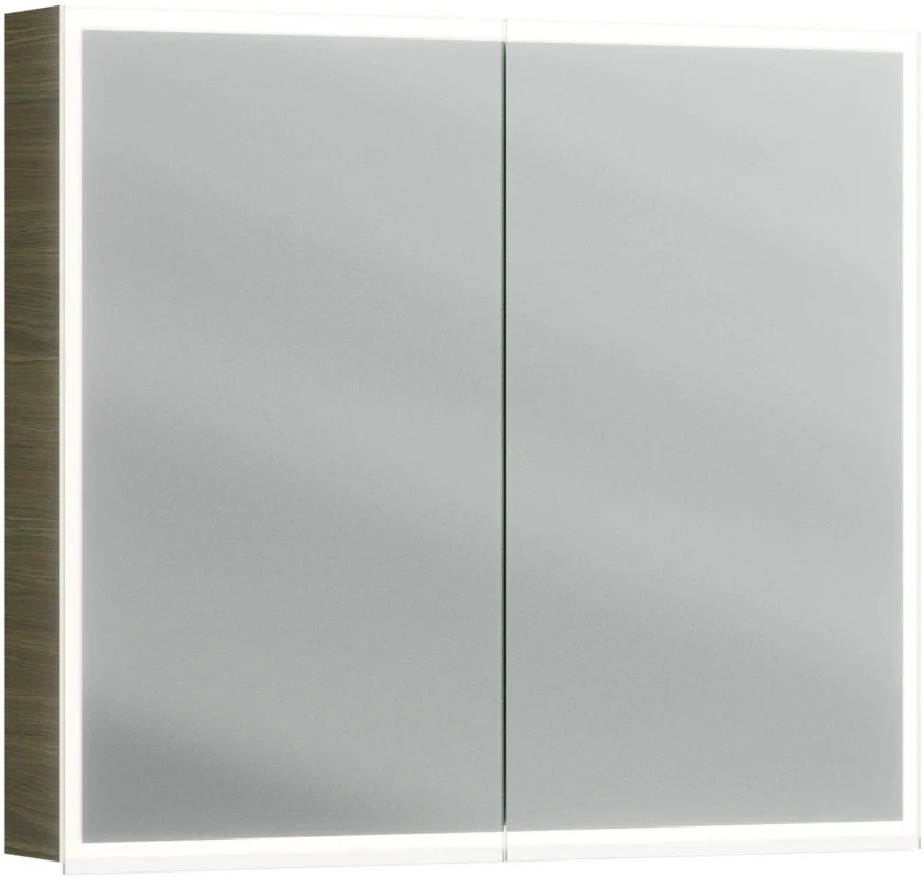 Armoire de toilette Alterna luuna LED plus avec éclairage inférieur/supérieur Chêne graphite Couleur de lumière réglable en continu 2700-6500 K Solde