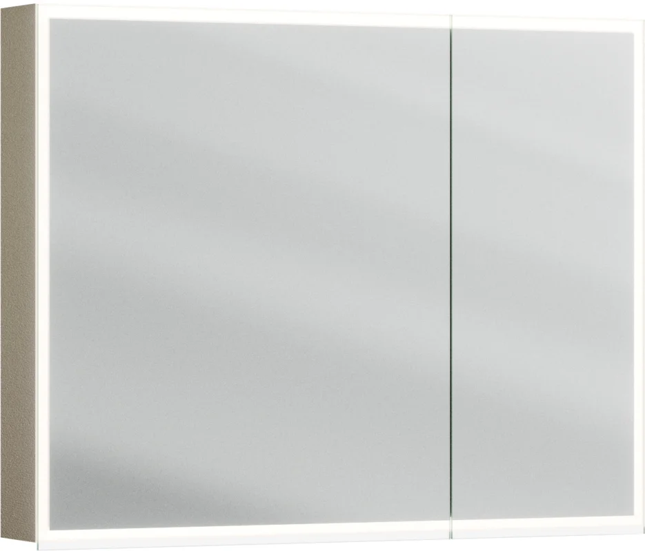 Armoire de toilette Alterna luuna LED plus avec éclairage inférieur/supérieur Leather beige Couleur de lumière réglable en continu 2700-6500 K Solde