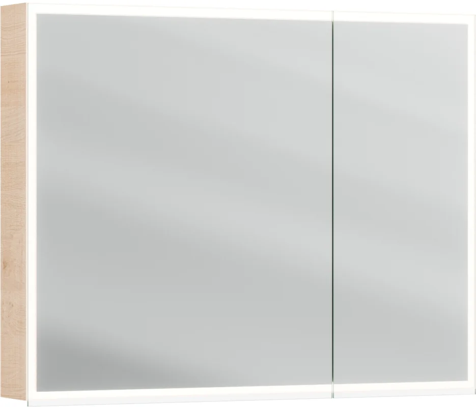 Offre Spéciale Armoire de toilette Alterna luuna LED plus avec éclairage inférieur/supérieur Chêne natura brut de sciage Couleur de lumière réglable en continu 2700-6500 K