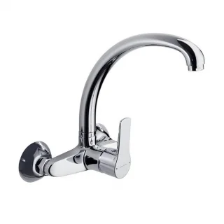 Certifié Mitigeur d‘évier mural TITANIUM Chromé