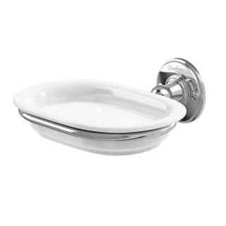 Vente Flash Porte-savon rétro mural Burlington - Chromé - Blanc