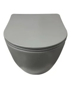 Commande En Gros Cuvette suspendue sans bride KELOS Flush Gris Clair avec abattant