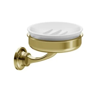 Vente Flash Porte-savon rétro mural GUILD Burlington - Gold - Blanc