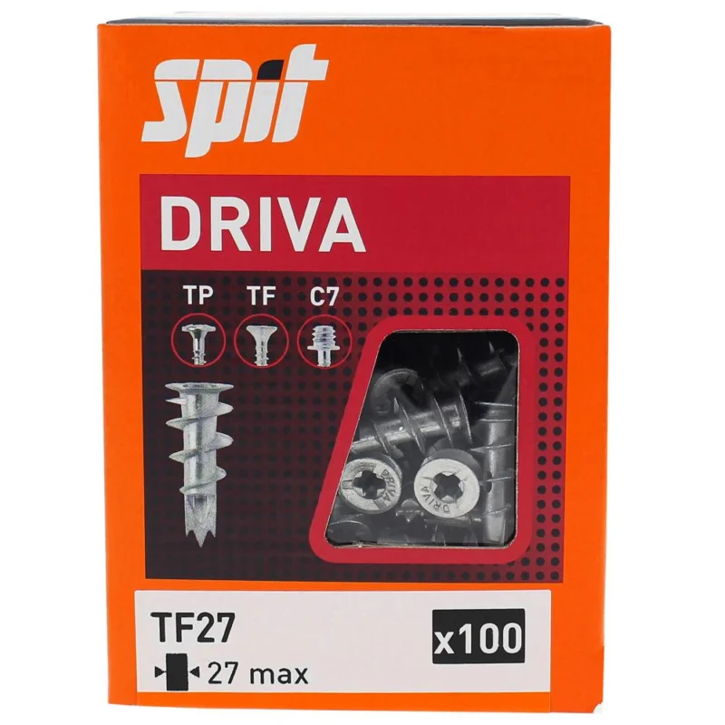 Quantité Limitée Chevilles autoforeuses DRIVA TF27 zamak Ø8,8x50mm boîte(s) 100SPIT