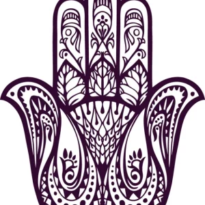 Expédition Rapide Hand drawn Hamsa or of Fatima Vector illustration with ethnic and floral ornaments
