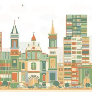 Abstract Tegucigalpa Skyline with Color Buildings Commander Maintenant