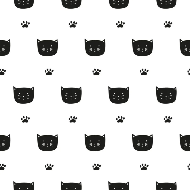 Achat Immédiat Hand drawn cats and paws