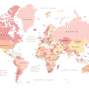 World Map Showing Country Names Prix Bas