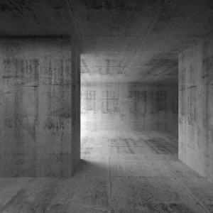 Abstract empty room concrete interior 3d render Certifié