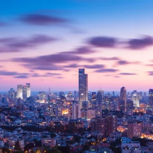 Achat Immédiat Tel Aviv Cityscape At Sunset