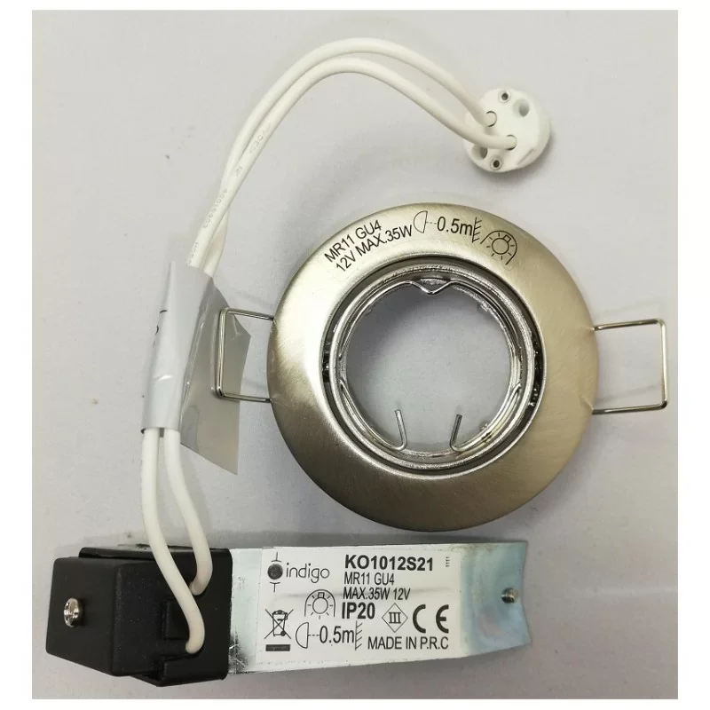 Indigo KO1012S21 Spot encastré satin nickel pour GU4 35W max MR11 Acheter Direct