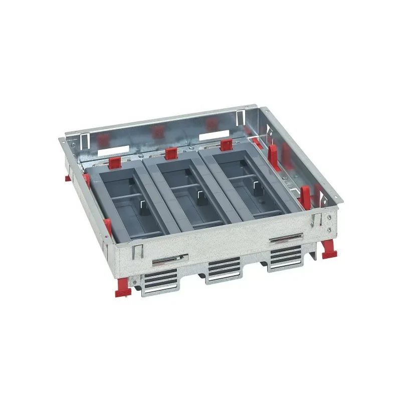 Legrand 088022 Kit support hauteur réglable pour boîte de sol standard pour prises en position horizontale 3 paniers de 8 module Must-Have