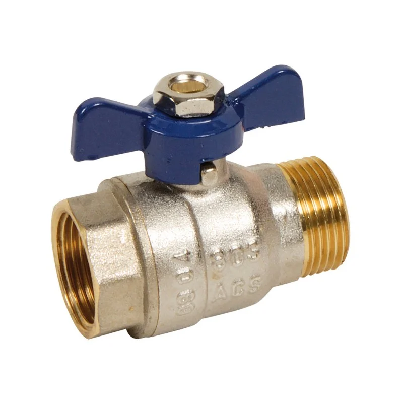 Produit De Marque Sferaco 533005 Vanne à sphère laiton bâtiment + pn30 -m.f.-poignée plate bleue dn 3/4