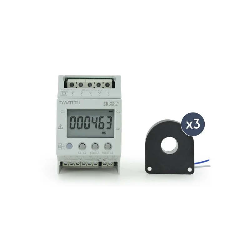 Acheter Direct Delta Dore 6110010 Indicateur de consommations pour compteur triphasé Tywatt Tri
