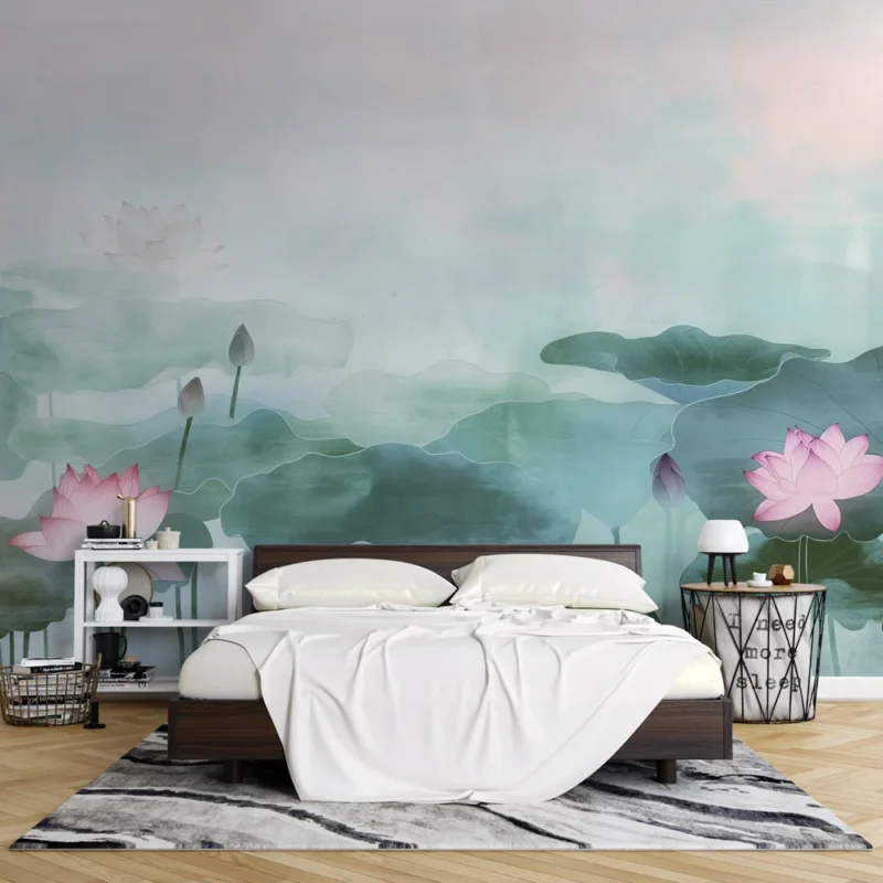 Achat Immédiat Papier peint nénuphar Brume matinale