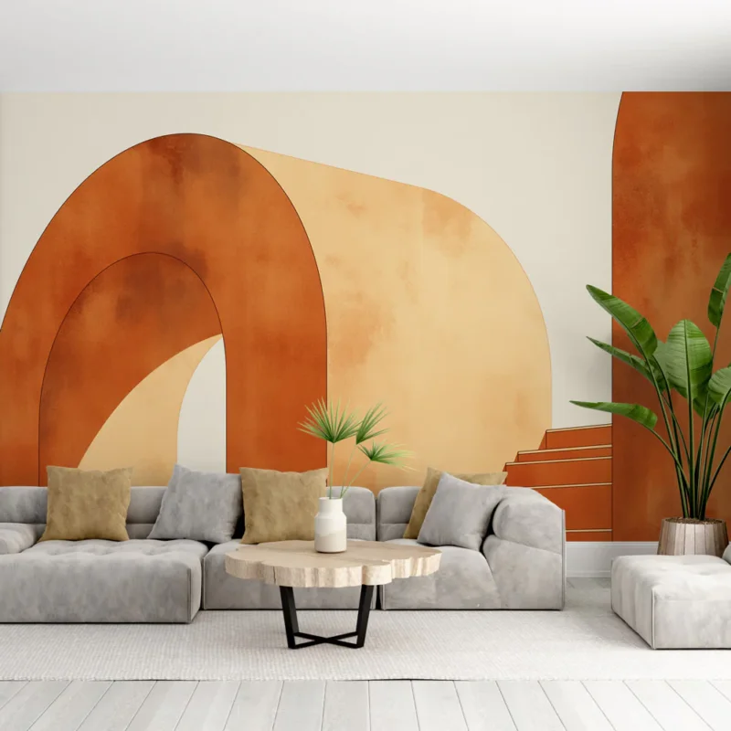 Acheter Direct Papier peint arche Arche terracotta en dessin au crayon