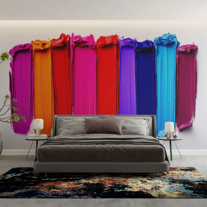 Satisfait Ou Remboursé Papier peint arc en ciel Peinture au couteau
