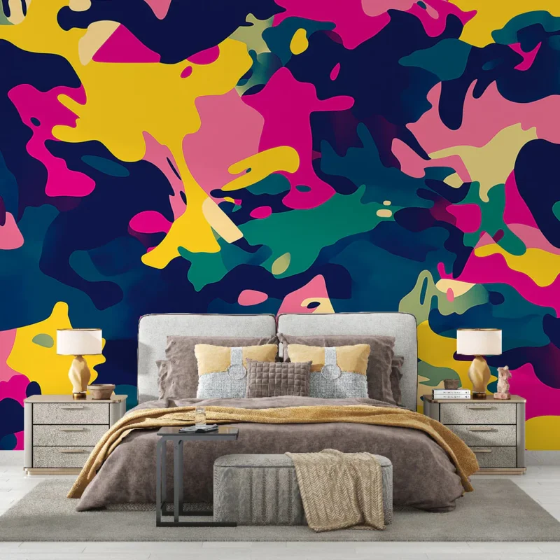 Papier peint camouflage Couleurs vives Nouvel Arrivage