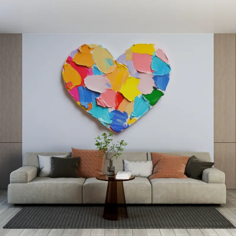 Papier peint cœur Palette de couleurs Dernière Chance