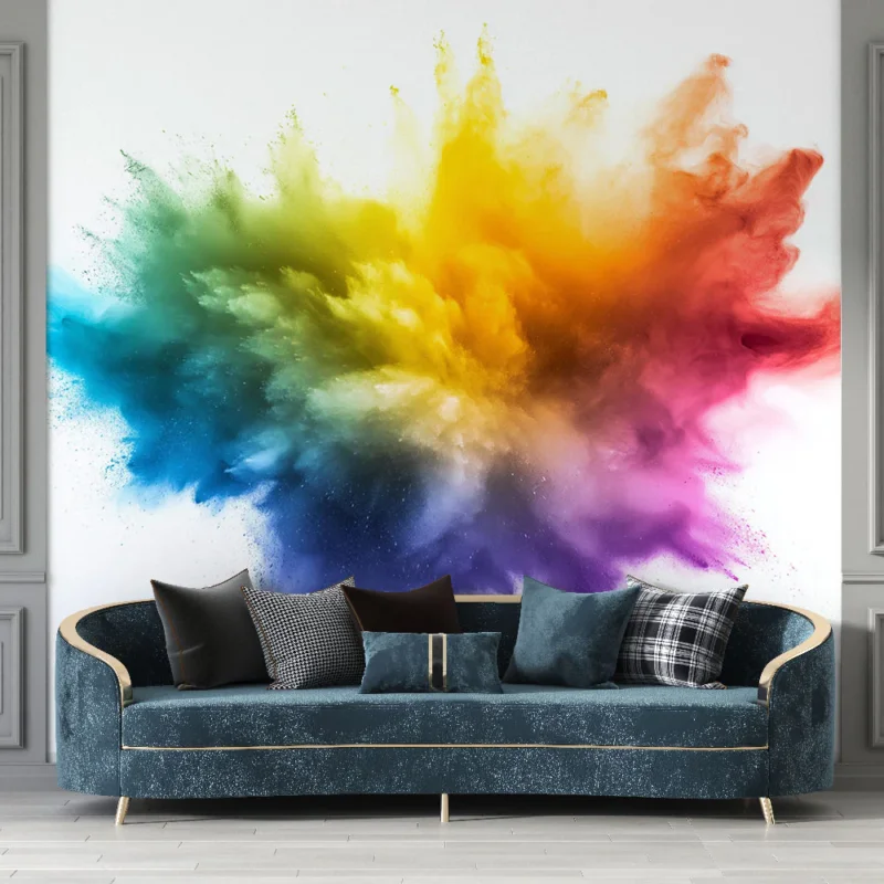 Expédié Aujourd'hui Papier peint explosion de couleurs Arc en ciel