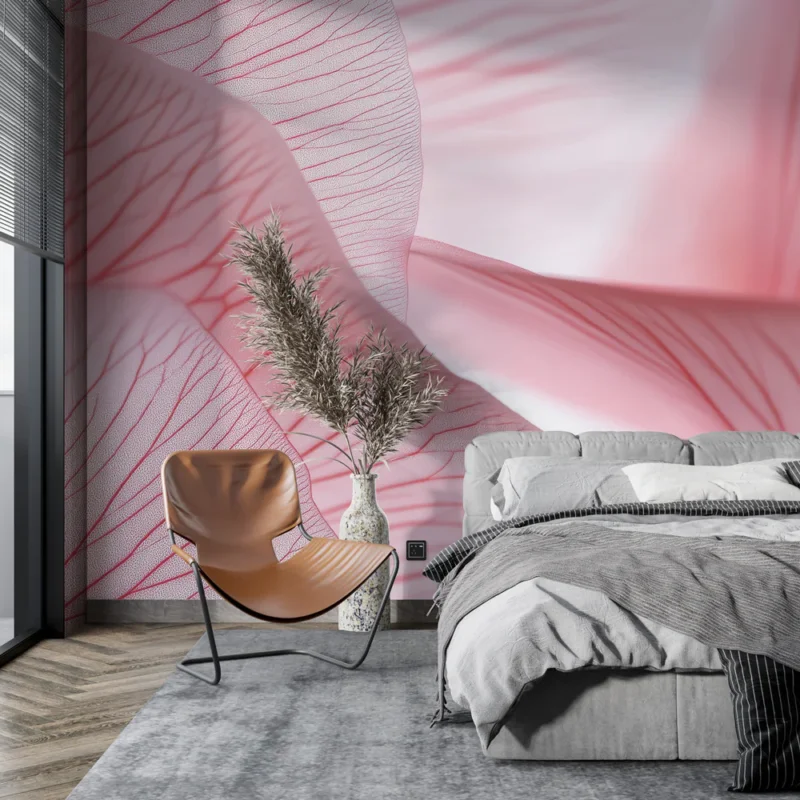 Achat Immédiat Papier peint pétales roses Texture délicate et veinures subtiles