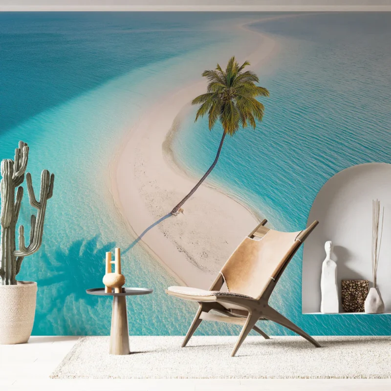 Acheter Direct Papier peint tropical Île de sable et mer cristalline
