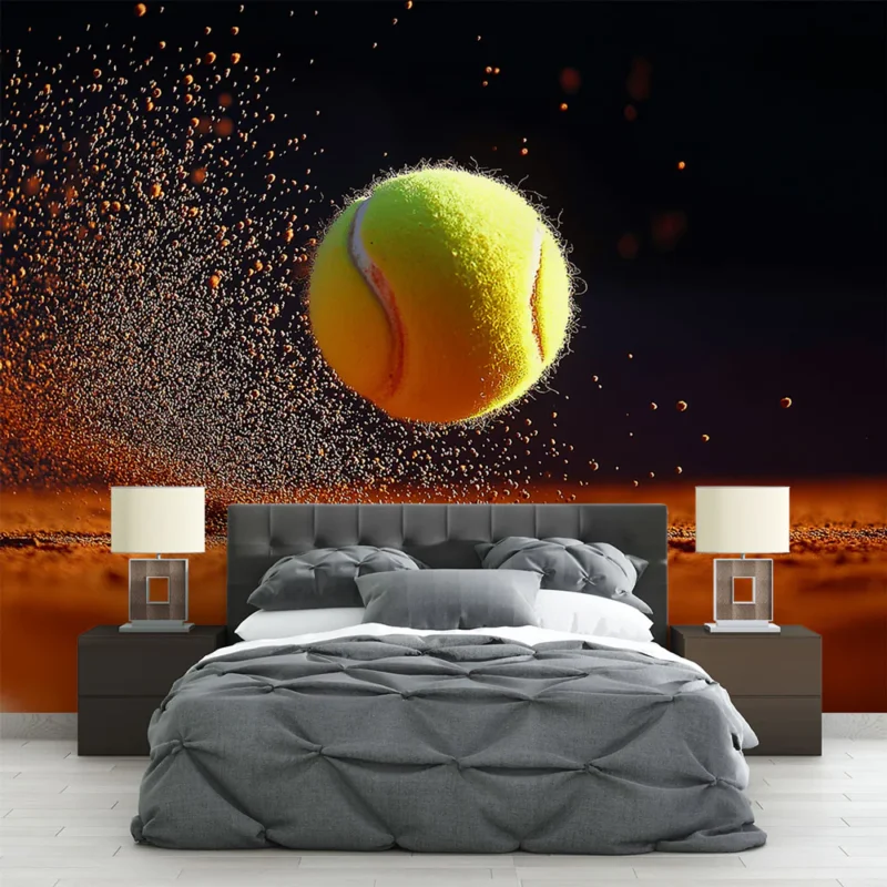 Acheter Direct Papier peint balle de tennis Action sur terre battue